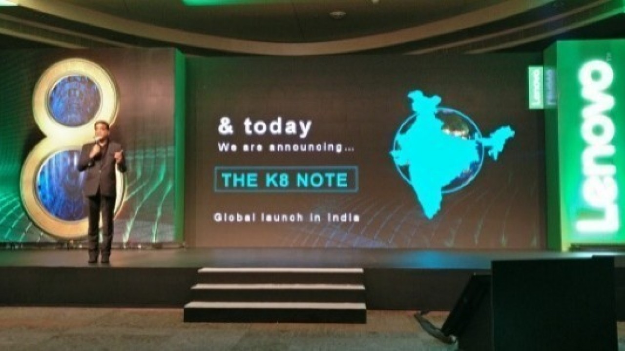 Lenovo K8 Note,Çift Kamera ile Hindistan'da Duyuruldu 